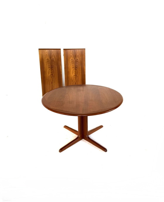 Vintage extendable Danish dining table, Falster Møbelfabrik '60 – Wood, Metal (photo 4 of 15)