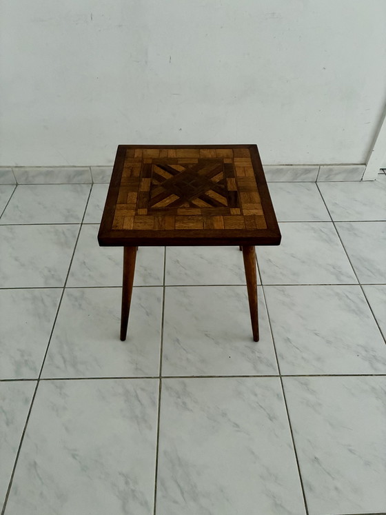 Vintage Bijzettafel Met Hout Inleg – Wood (photo 3 of 9)
