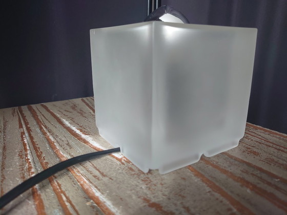 Image 1 of Vintage Nachtmann Leuchten glazen kubus tafellamp