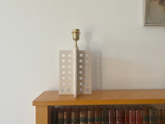 Image 1 of French contemporary ceramic lamp, "L 01" by Renzo Maar