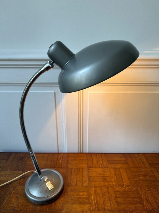 Image 1 of Lampe d'atelier en métal industrielle - Style Karl Lang, années 50/60