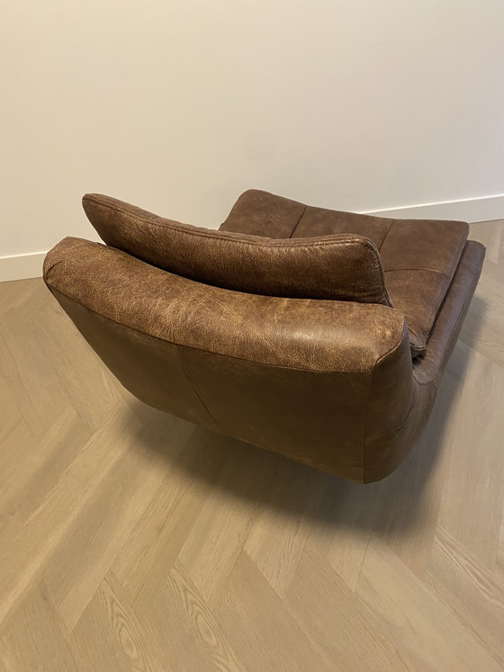 Image 1 of Swivel armchair Cooper Captains Chair leather Africa Tabac