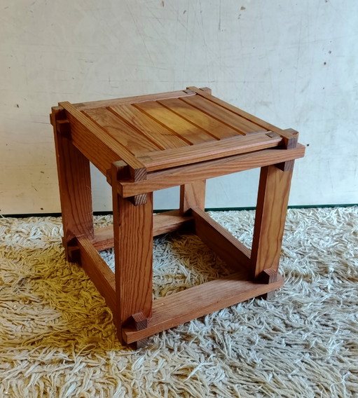 Massief Houten Salontafel - Midden 20e Eeuw