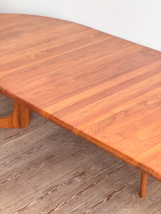 Image 1 of Large Mid Century Modern Danish Oval Dining Table in Teakwood
