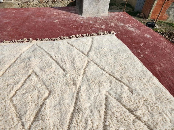 Beni Ouarain Berber rug in cream 300x200 cm, natural wool, handmade, Rugs & carpets, Cotton, Scandinavian (photo 16 of 21)