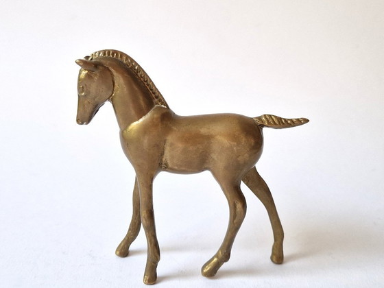 Vintage Copper Foal / Little Horse – Sculpture, Brass (photo 3 of 5)