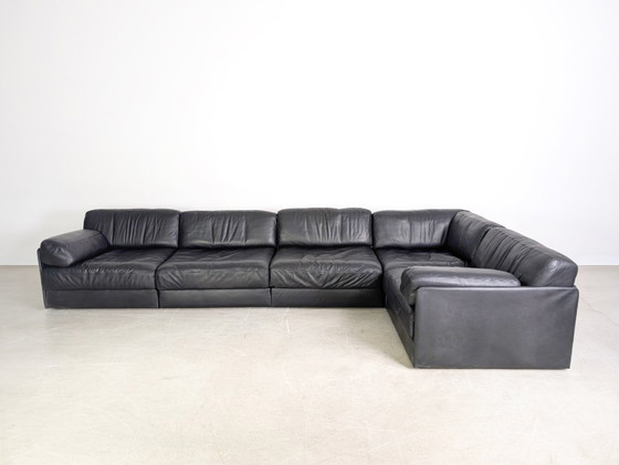 Image 1 of De Sede DS 76/78 Modular Sofa Corner Sofa Design Corner Couch Leather Black