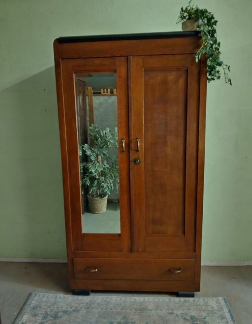 Vintage-Retro-Spiegelschrank, Kleiderschrank, Porzellanschrank, Wäscheschrank