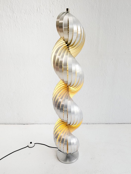 Spiral Floor Lamp by Henri Mathieu 1970s – Floor lights, Aluminium (photo 2 of 5)