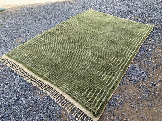 Image 1 of Handgeweven Berber tapijt, natuurlijke ambachtelijke kwaliteit, 150x250 cm