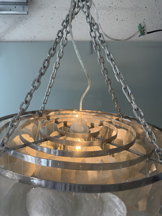 Unieke hanglamp met schelpen, sfeervolle verlichting – Kroonluchters, Metal, Other (photo 10 of 13)