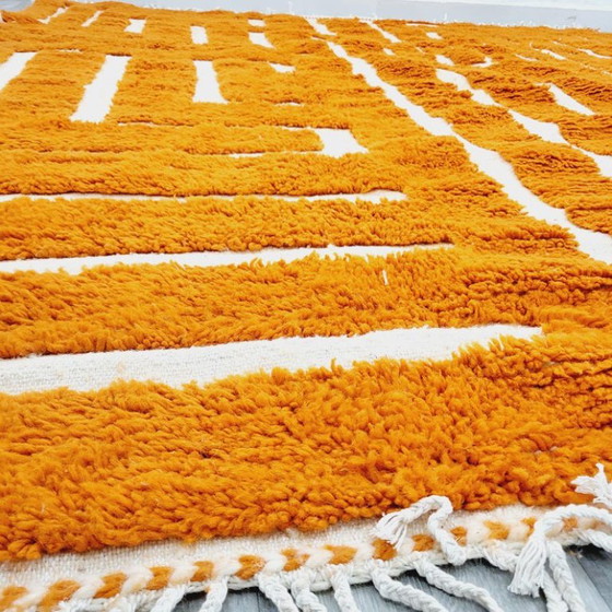 Oranje tapis bérbere ecru à motieven géométriques 250cmx300cm – Vloerkleden en tapijten, Cotton (photo 6 of 9)