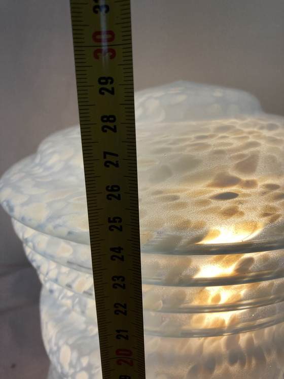 Image 1 of Vintage 1960s Clichy Blue Glass Table or Hanging Lamp