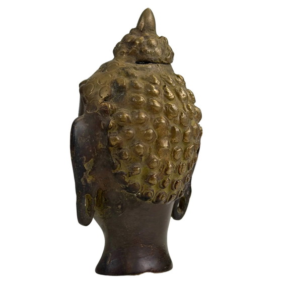 Cabeza de Buda de Bronce – Estilo Tailandés – Escultura Decorativa – Bronze (photo 6 of 9)
