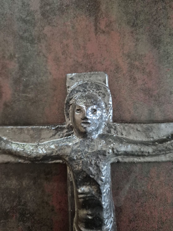 Image 1 of Steven Vynck Ceramics Vintage Modernist Crucifix