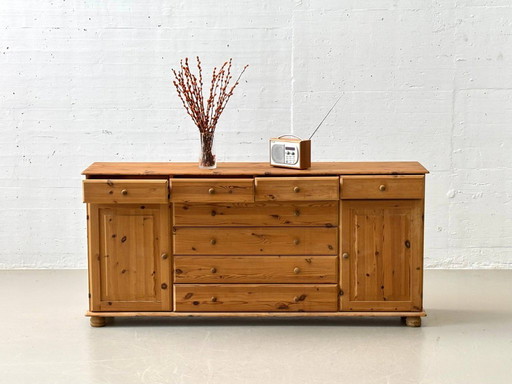 Elegant sideboard made of pine wood, Switzerland, 1990s