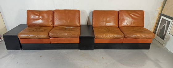 Image 1 of Divano modulare in pelle vintage COR