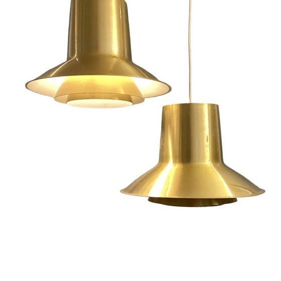 Image 1 of Pair of brass pendant Svend Middelboe auditorie - Nordisk Solar Denmark