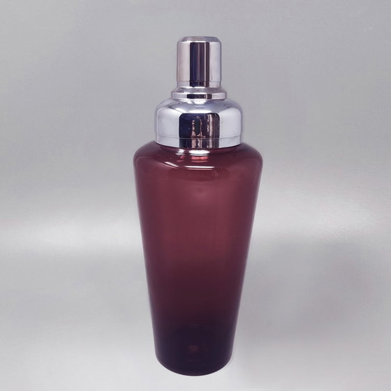 Image 1 of 1970s Gorgeous Purple Cocktail Shaker in Murano Glass. Made In Italy