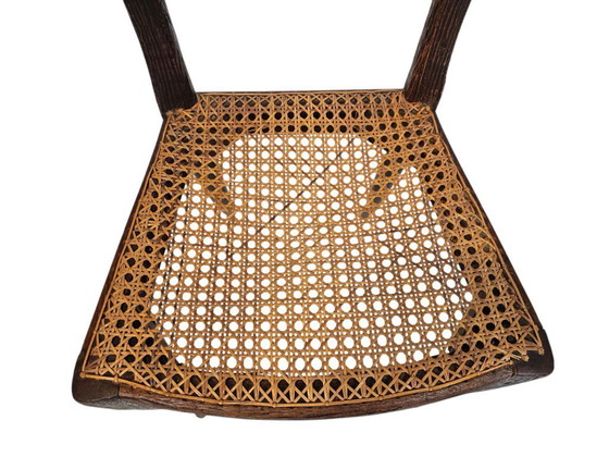 Image 1 of Horrix - Silla de comedor - (madera de cerezo) - Mimbre - La Haya - 1860