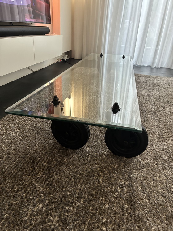 Image 1 of Couchtisch mit Rollen, 190 x 54 cm