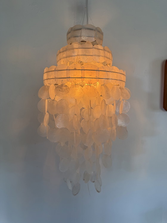 Image 1 of Lampada vintage in conchiglia di capiz e madreperla, anni '70