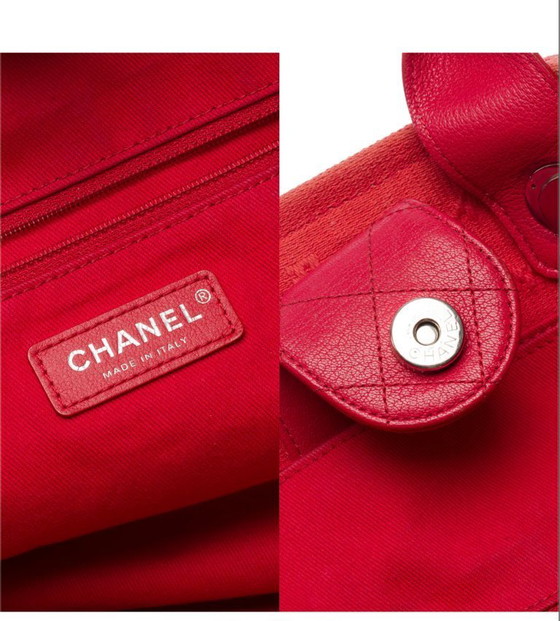 Image 1 of Borsa CHANEL Deauville in Tweed Rouge - 103429