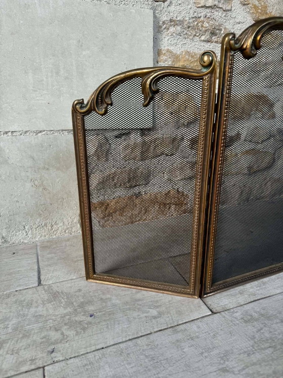 Parascintille in ottone stile Luigi XV – Oggetti decorativi, Metal, Brass, Art Nouveau (photo 8 of 8)