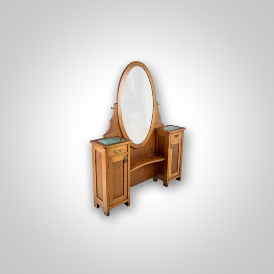 Image 1 of Antieke houten kaptafel, jaren 1920, Tsjechoslowakije