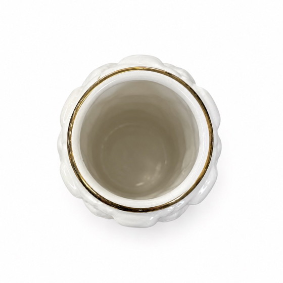 Vase vintage Ubelacker W-Germany 1062/15, Céramique, Blanc (photo 2 sur 5)