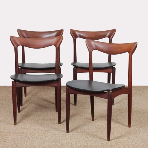 Four Scandinavian chairs by Henry-Walter Klein for Bramin, 1960