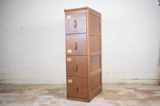 Image 1 of Antique Wooden Drawer Cabinet File Cabinet
