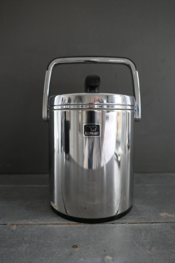 Image 1 of Vintage Elephant ijsemmer met originele ijstang RVS