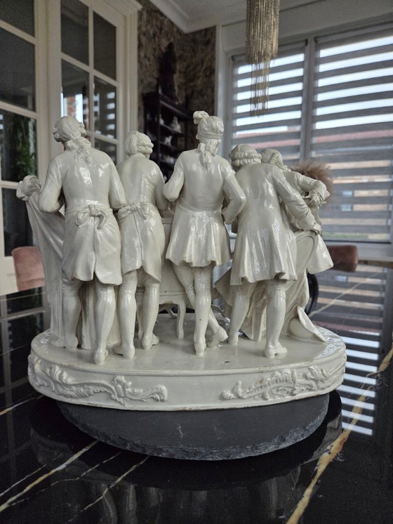 Image 1 of Skulptur – Steingutgruppe aus dem späten 19. Jahrhundert (Ref. 3751)