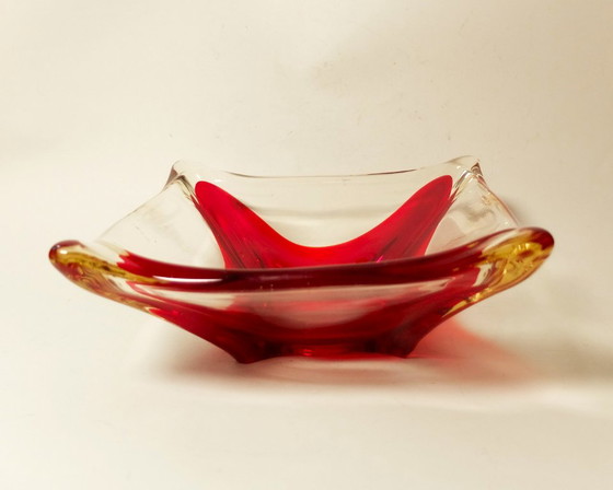 Grote Boheemse Mid-Century Kunstglas Schaal – Schalen (photo 6 of 12)