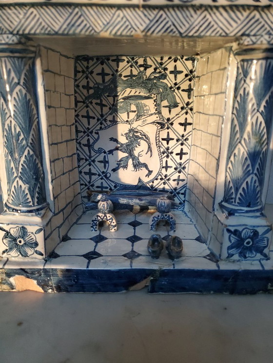 Image 1 of Delfts blauw - Miniatuur schouw - 18e eeuw (Ref 3875)