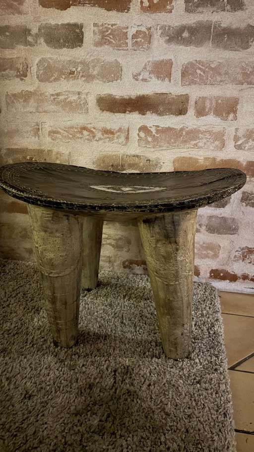 Vintage Senoufo stool, wood, Africa