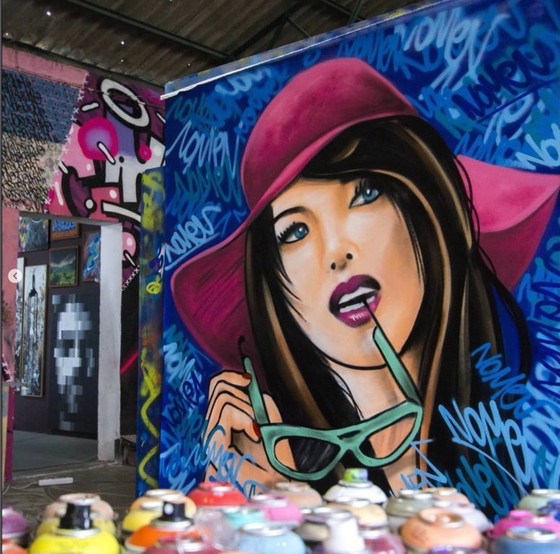 Image 1 of Nomen « derrière l'objectif », peinture graffiti