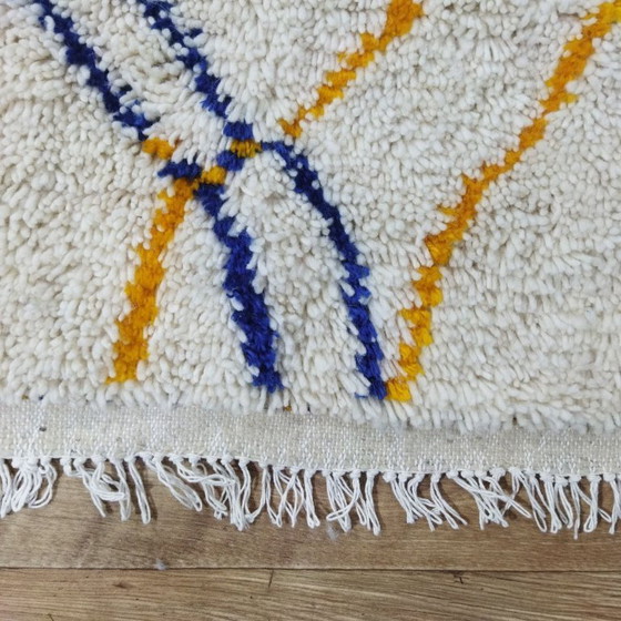 Image 1 of Handmade Moroccan Berber Rug – Modern Geometric Wool Carpet (250 × 150 cm)