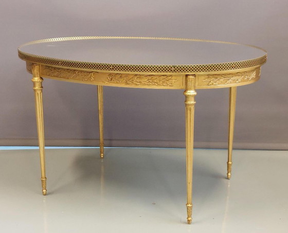 Image 1 of table basse ovale vintage