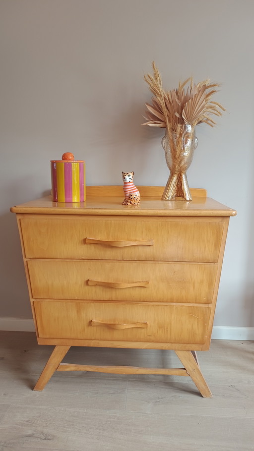 Commode vintage à 3 tiroirs des années 50-60