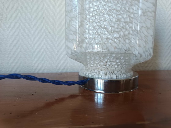 Image 1 of Art Deco table lamp with Clichy glass