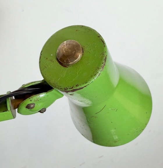 Image 1 of Groene industriële Duitse schaarwandlamp van Kaiser Leuchten, jaren 60.