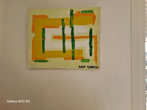 Tableau D'Artiste - Enzo San Marco - Green Abstract