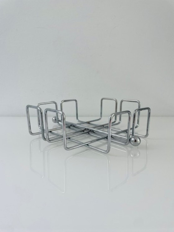 Image 1 of Retro chrome napkin holder with weight