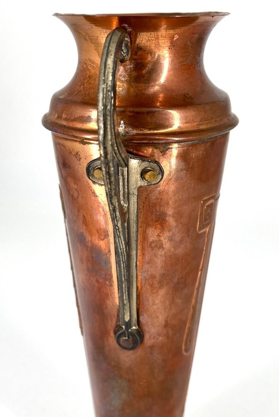 Image 1 of Decorative Copper Vase – Jugendstil / Art Nouveau Style, ca. 1900–1920