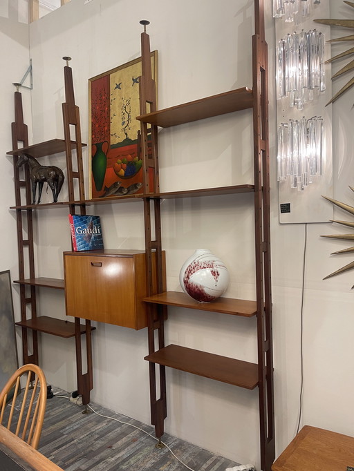 Vintage Bücherregal aus Massivholz von Franco Albini