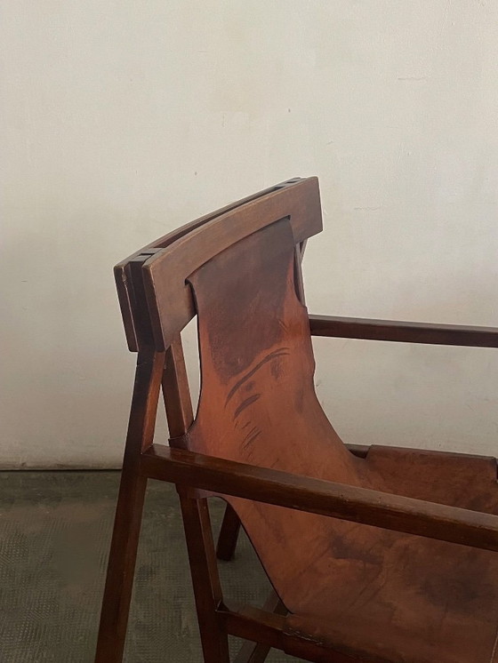 Image 1 of Rationalistische Spaanse leren stoel