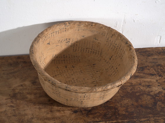 Antique Japanese tally bowl in washi paper – Japan, circa 1920 – Wood (photo 23 of 29)