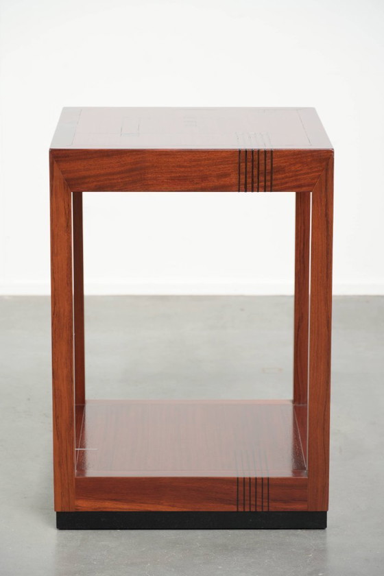 Image 1 of Table d'appoint carrée haute exceptionnelle, modèle Schuitema de la série Decoforma, de style Art Déco.